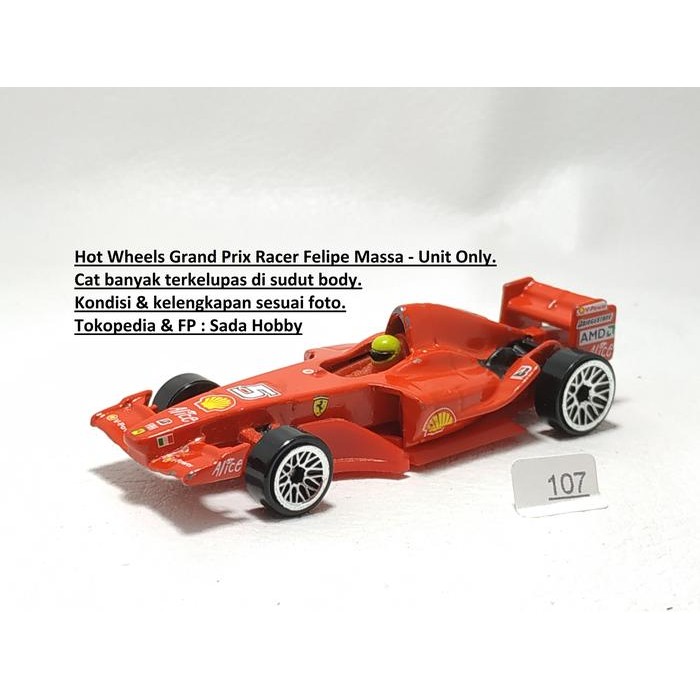 IP3... Hot Wheels Hotwheels Grand Prix Racer Ferrari F2006 No 5 Felipe Massa Unit Only 2ND