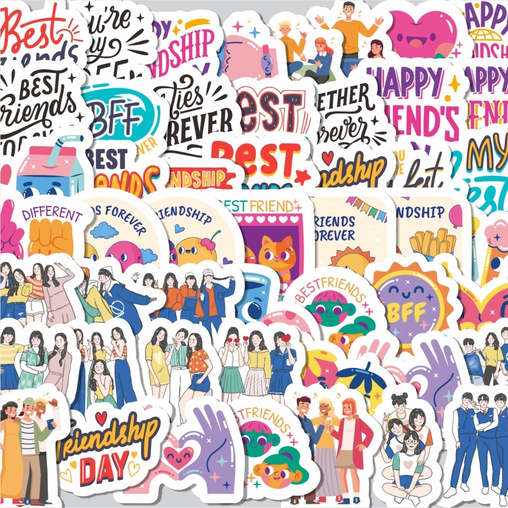

Stiker Cutting Pack Stiker Persahabatan Aesthetic Isi 100Pcs Series Aesthetic Lucu Keren Untuk Koper Bahan Vynil