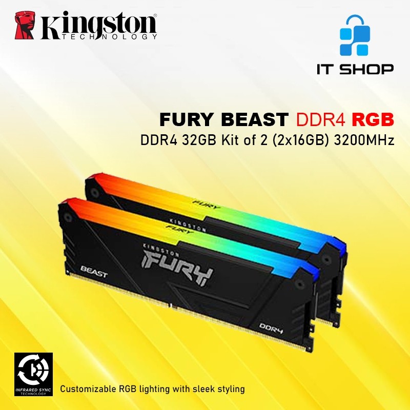 Kingston Fury Beast 32GB 2x16GB 3200Mhz RGB