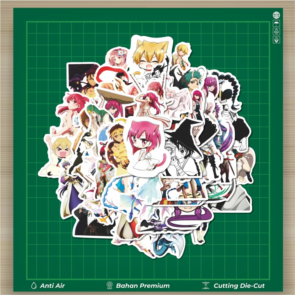 

HOT 50 PCS STIKER Sticker Anime Magi The Labyrinth (Magi: Meikyū no Majutsu) Sticker Stiker Fashion Cars Decal Dingin Kartu Album Custom Vinyl Anti Air- Sticker Aesthetic Buku Journal Koper Casing HP Tablet Laptop Helm Motor Botol Minum