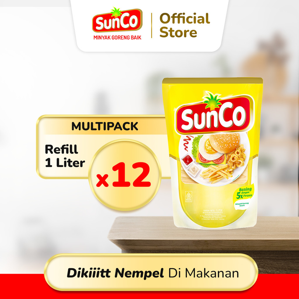 

New SunCo Minyak Goreng Refill 1L x 12 pcsPremium