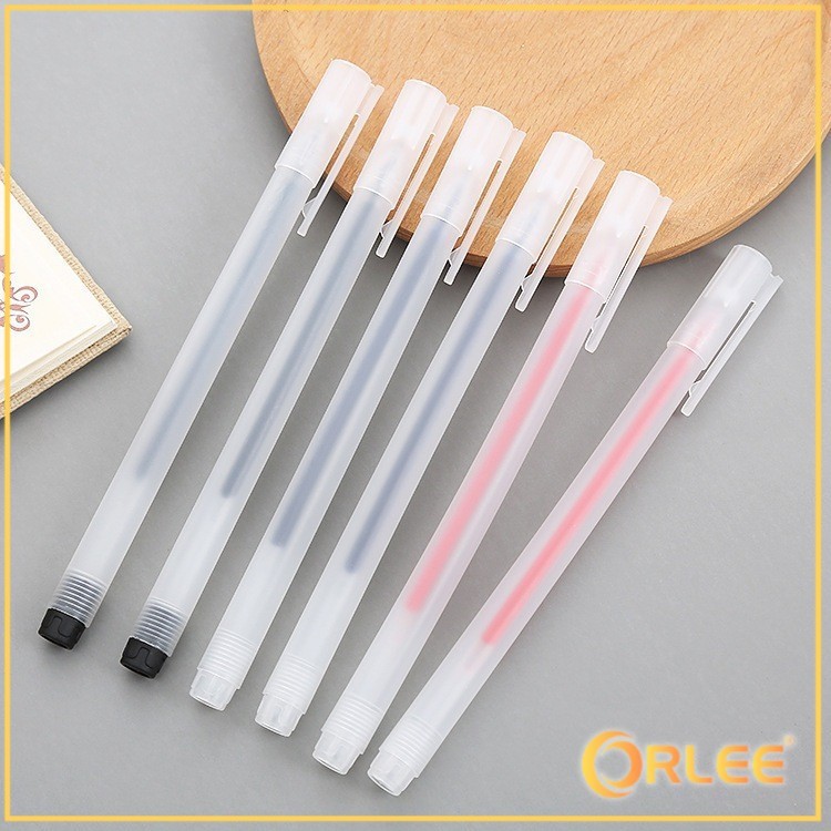 

ORLEE Pulpen Gel 0.5mm Bolpoin Pena Pulpen Tinta Gel Cair Pena Transparant Pen Gel Y3437