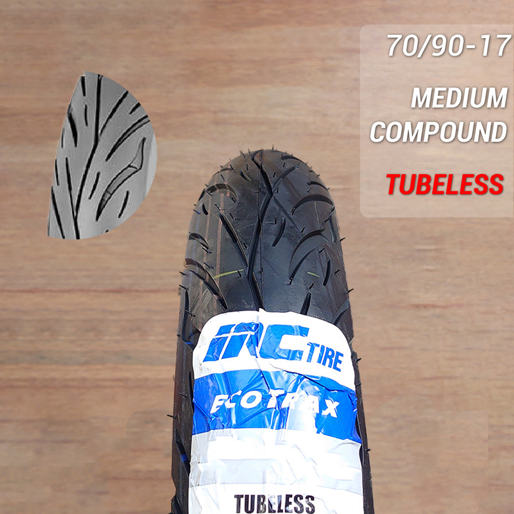 IRC Original Ecotrax NR96 70/80/90 Ring 14 17 Ban Luar Tubeless - Ecotrax 14, 80/90