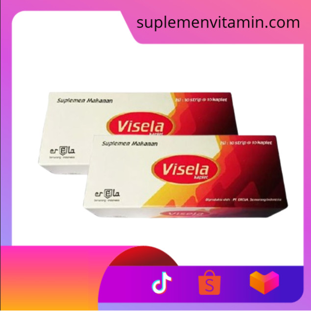 Visela Suplemen Vitamin Mineral untuk Ibu Hamil dan Menyusui Original Erela - Box isi 100 Kaplet