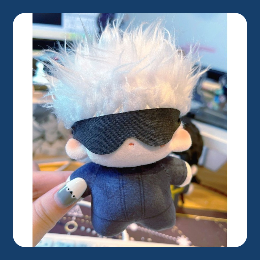10cm Jujutsu Kaisen Cotton Doll Cute Geto Gojo Printed Plush Birthday Gift