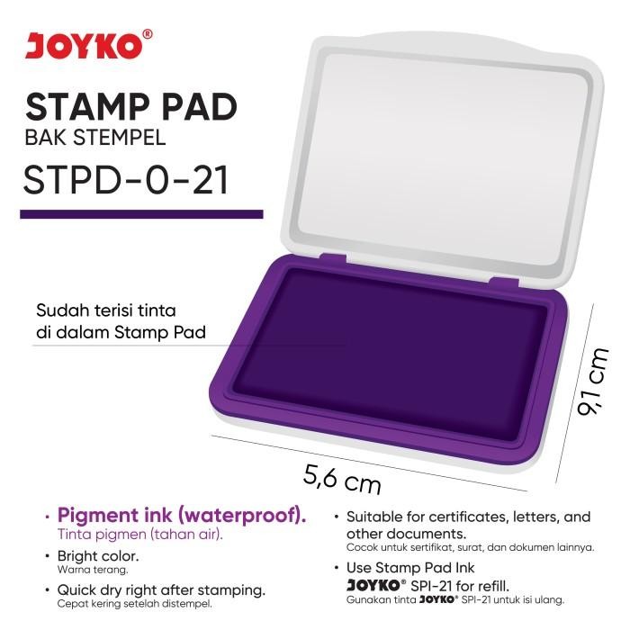 

Ready Stamp Pad Ink Tinta Bak Stempel Refill Tinta Stempel Joyko - STPD-0-21 Pad