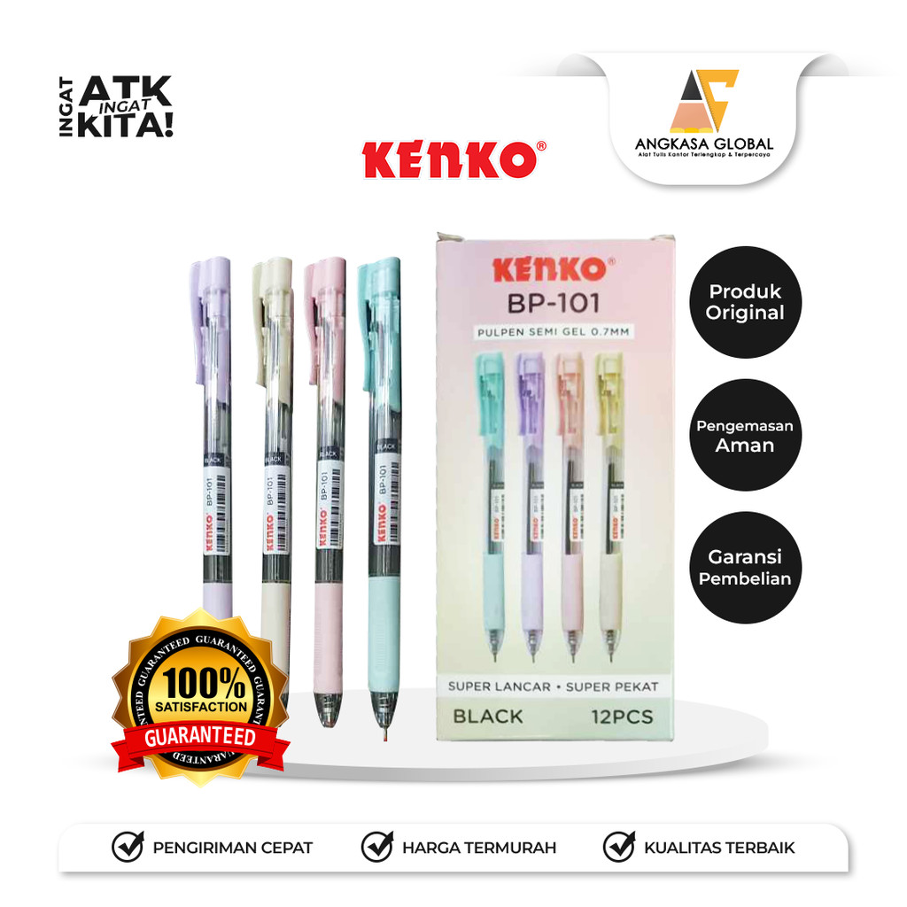 

KENKO PULPEN SEMI GEL 0,7mm BP-101 (1LSN/ 12PCS)