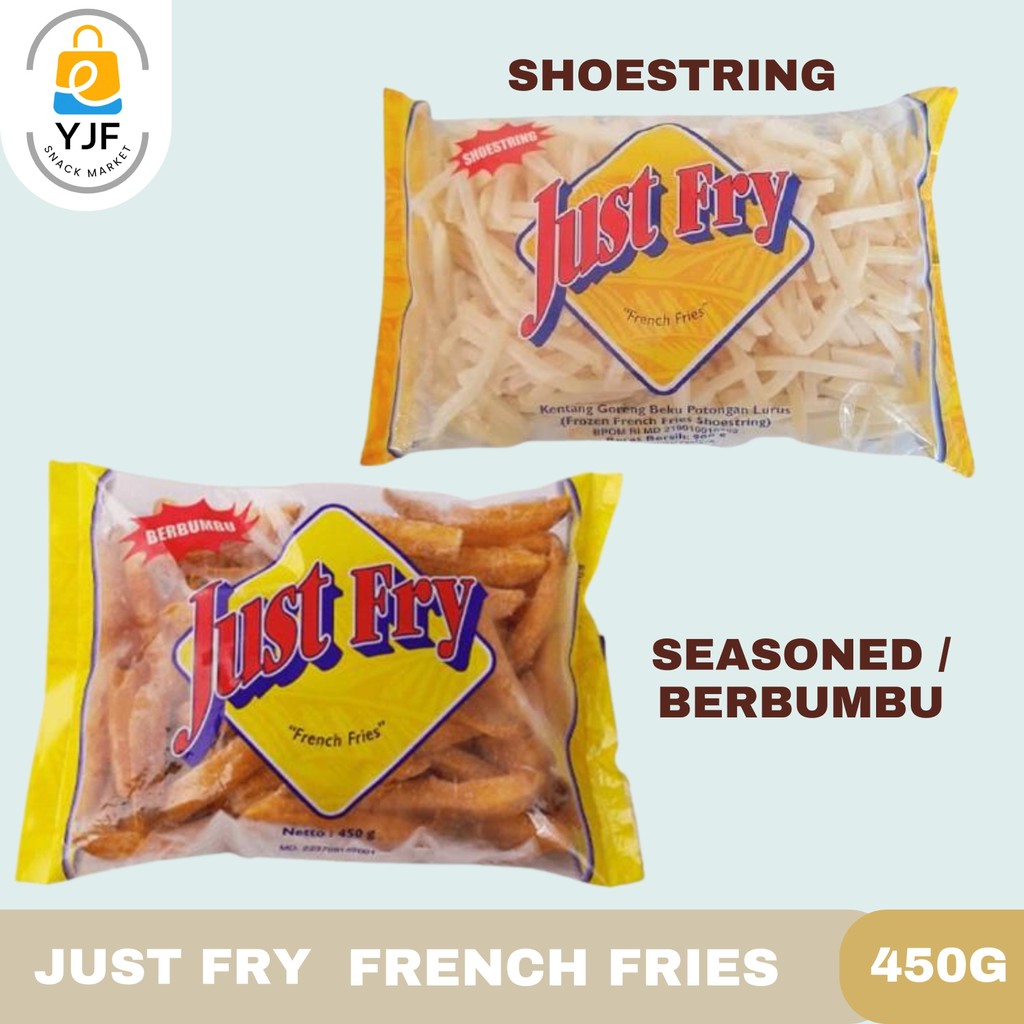 

Just Fry French Fries 450g / Kentang Shoestring / Kentang Berbumbu / Seasoned / Kentang Goreng /