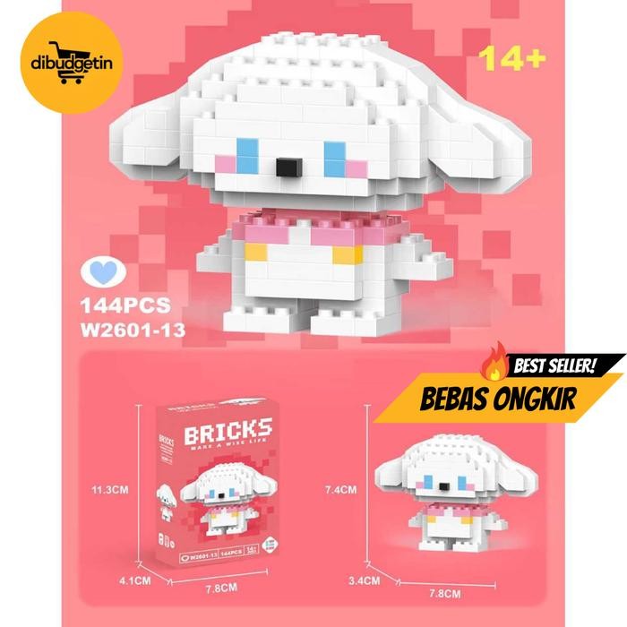 BRICKS Mainan Balok Susun Karakter Cinnamoroll LEGO Figure 144 PCS - W2601-13