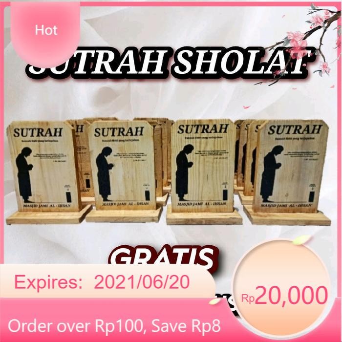 

Sutrah sholat/ Sutroh/ Kayu Pembatas Shof Sholat Jati belanda LR17