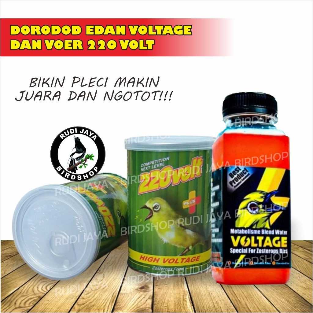 SEDIA 1 PAKET DORODOD EDAN VOLTAGE VITAMIN BURUNG PLECI DAN VOER 220 VOLT PAKAN MAKANAN BURUNG PLECI