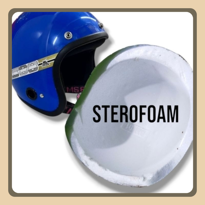 Sterofoam Helm Bogo MS88 SGV KHI VGV Retro foam Kepala Helm
