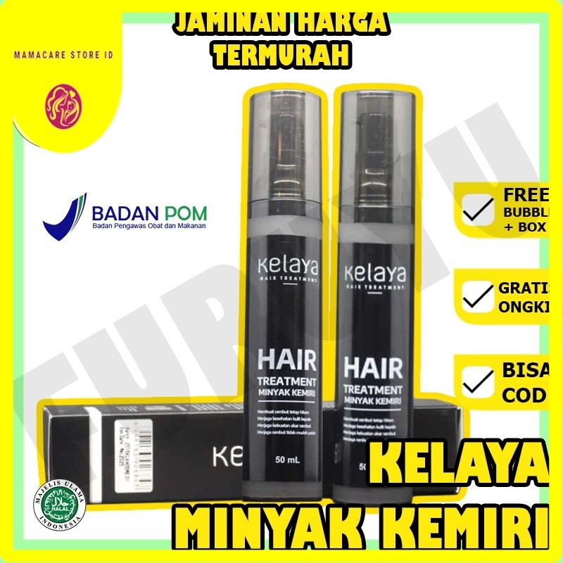 Perawatan Penumbuh Penebal Obat Rambut Rontok Hair Fall Treatment Care Kelaya Minyak Kemiri Hitam K2