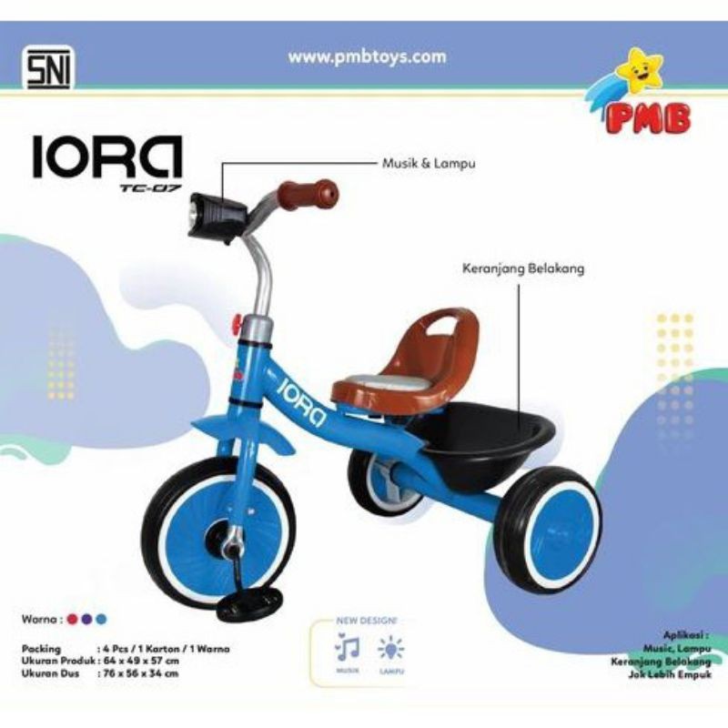 Sepeda Anak Roda 3 PMB Iora TC-07