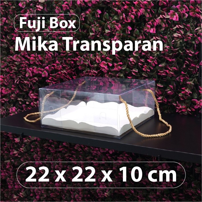 

Box Mika Hampers Transparan 22 x 22 x 10 cm -Mika Fuji Hampers Tenteng