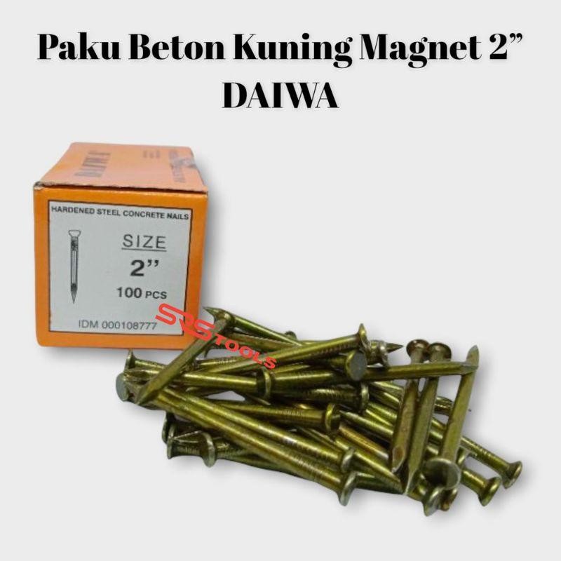 Paku Beton DAIWA DAIKEN 2" 2 inch 5cm Kuning Per Box  Paku Baja Tembok