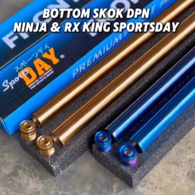 AS SHOCK SKOK DEPAN GOLD RAINBOW BLUE BIRU 30 31 33 DAN 26 CB TIGER FU SONIC NINJA SET TUTUP SPORTDA
