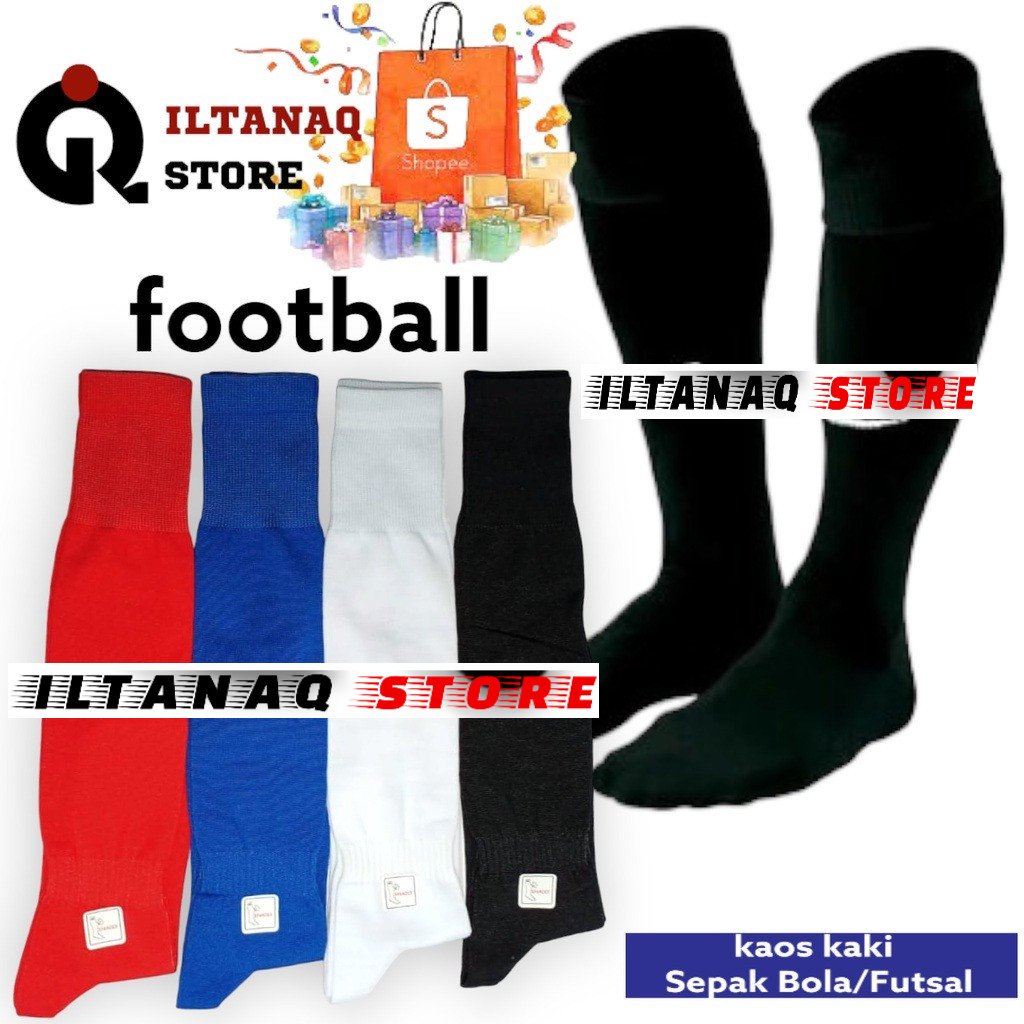 Kaos Kaki Bola /Kaos Kaki Futsal  Hitam, Merah, Bir, Putih Panjang Diatas Lutut