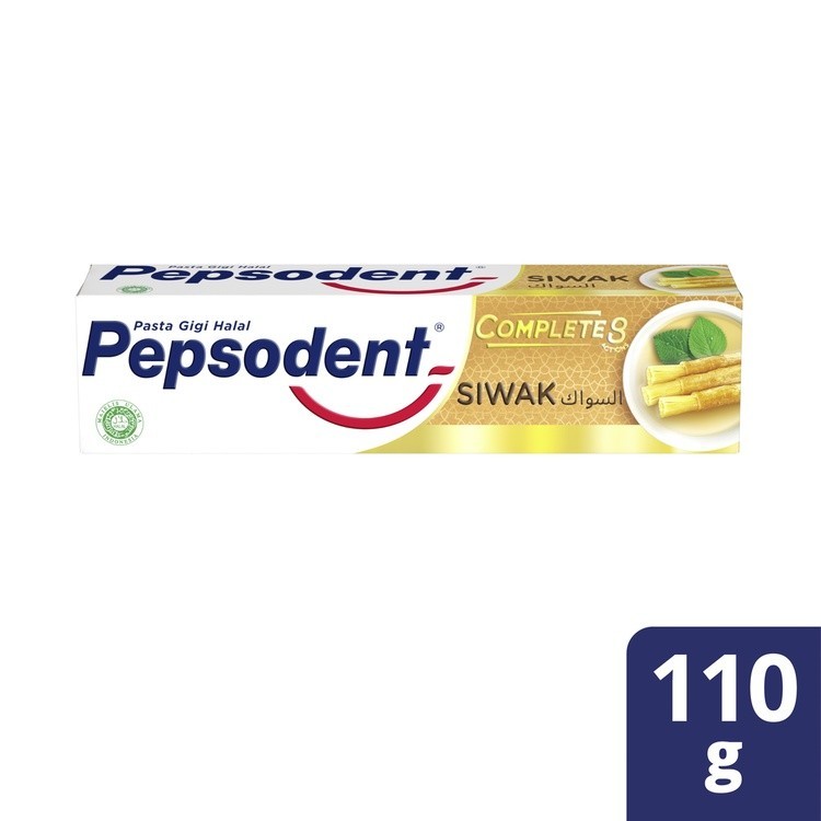 Pepsodent Pasta Gigi Complete 8 Siwak Anticavity And Fresh Halal Natural 110g