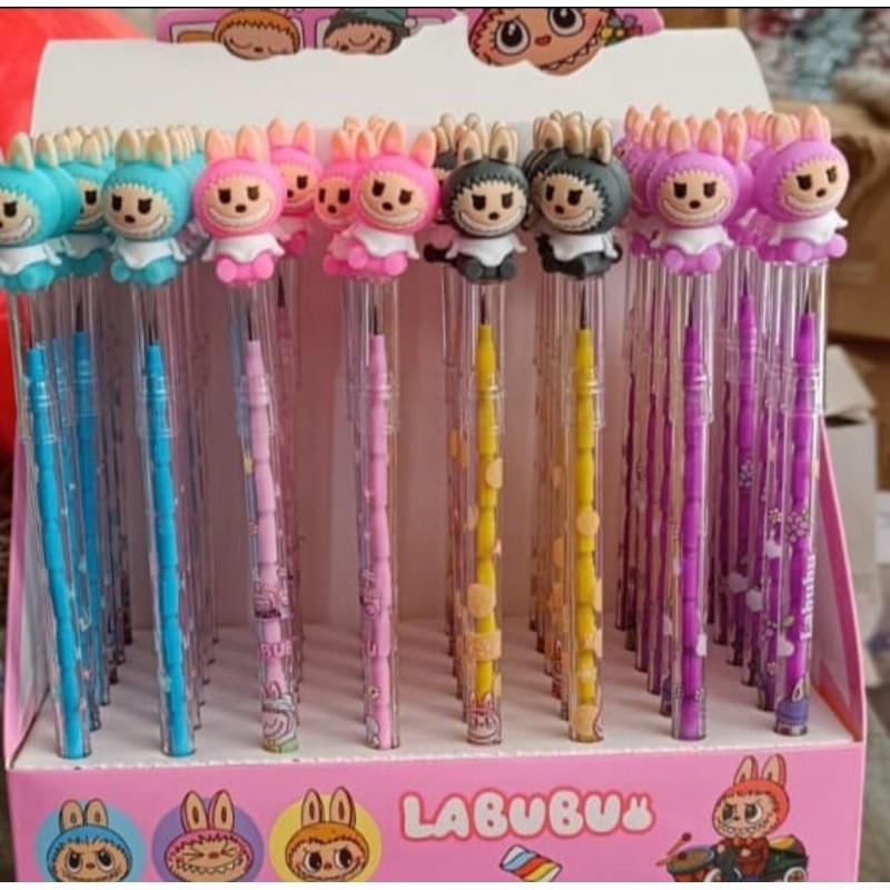 

New Pensil Lantu Labubu 1Box 48pcs || Pensil Sambung Susun || Pensil Lucu CapybaraPremium