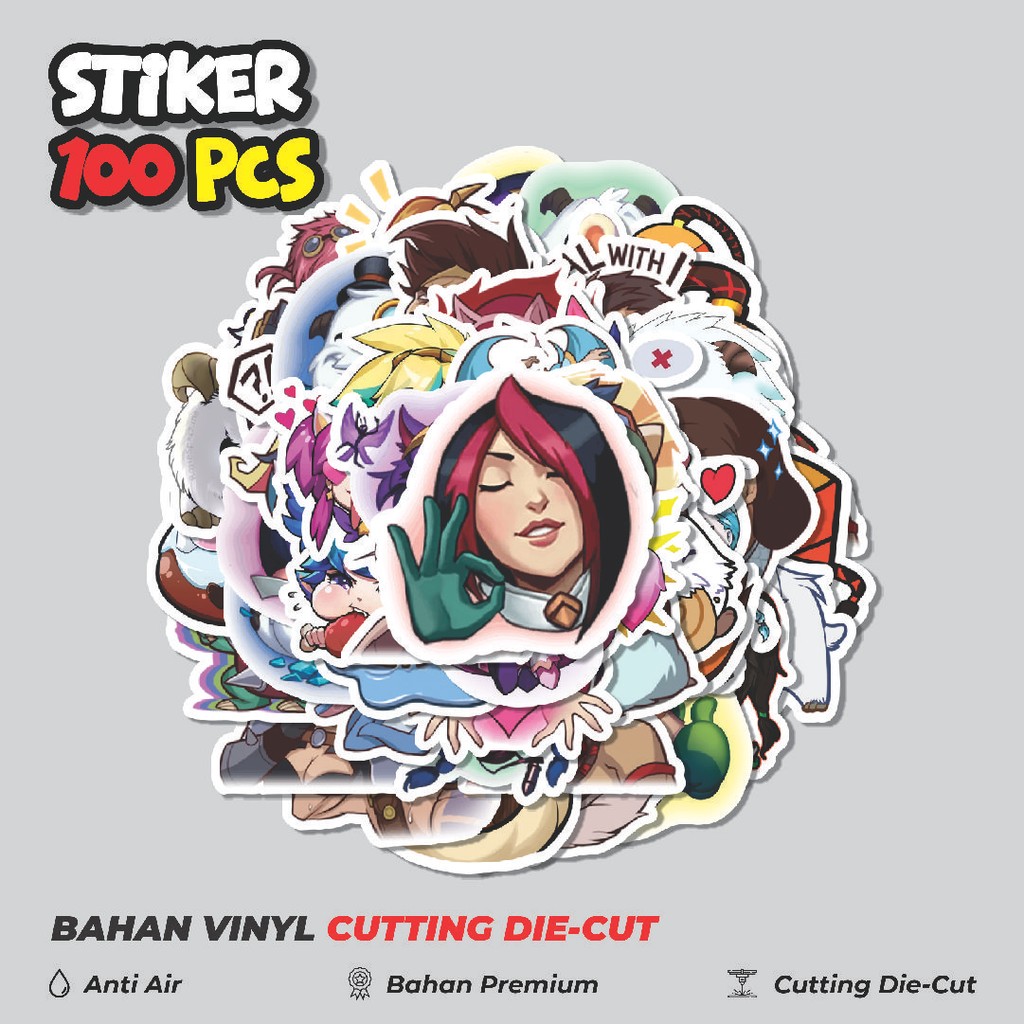 

Terbaru! 50 pcs Stiker Kartun League Of Legends v2 Dekorasi Lucu Kreatif untuk Notebook, Skateboard, HP
