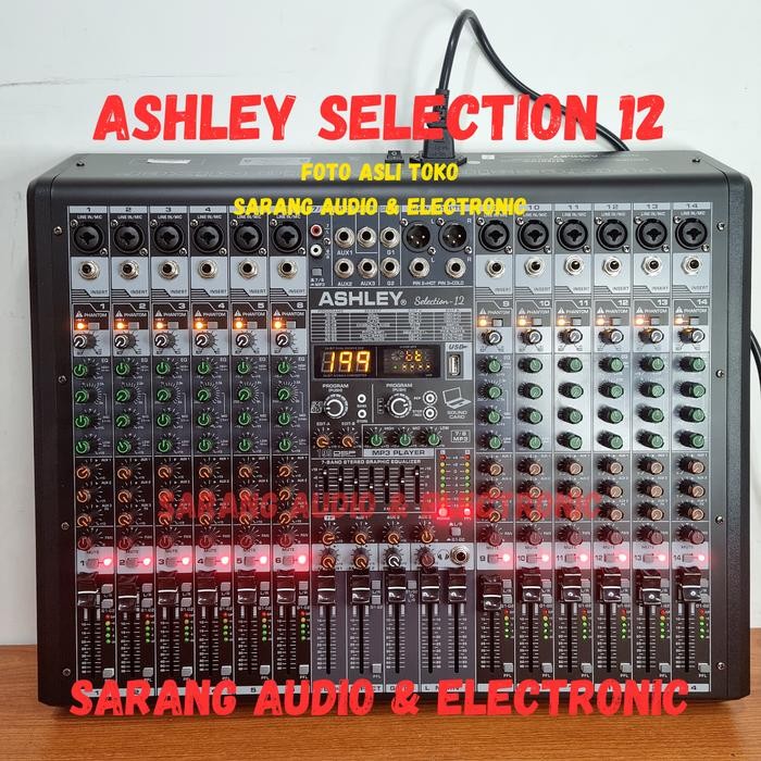 Mixer Audio ASHLEY SELECTION 12 SELECTION12 ORIGINAL 12 CHANNEL USB BT