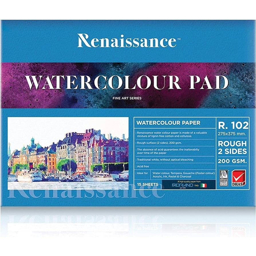 

RENAISSANCE x FABRIANO WaterColor PAD A3 200 GSM 15 Sheet R-106