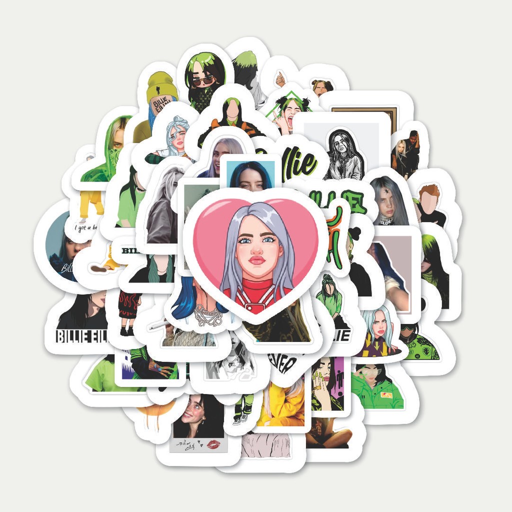 

Sticker Pack Stiker Billie Eilish | Sticker TUMBLR | Stiker LAPTOP KOPER HELM