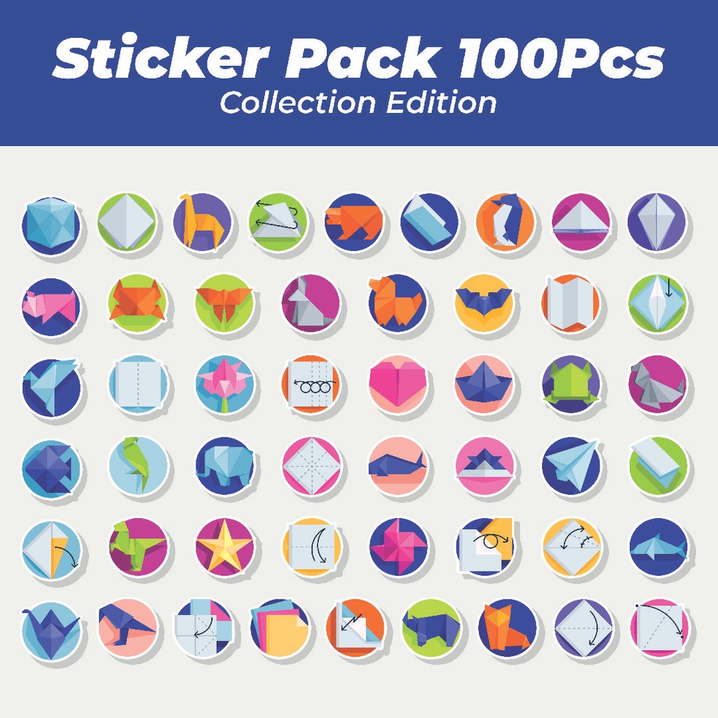 

Hot Stiker Origami Pack Lucu Anti Air Stikers Berperekat Waterproof Sticker Decal Buat Motor Helm Buku Journal Koper Casing HP Laptop Botol Minum