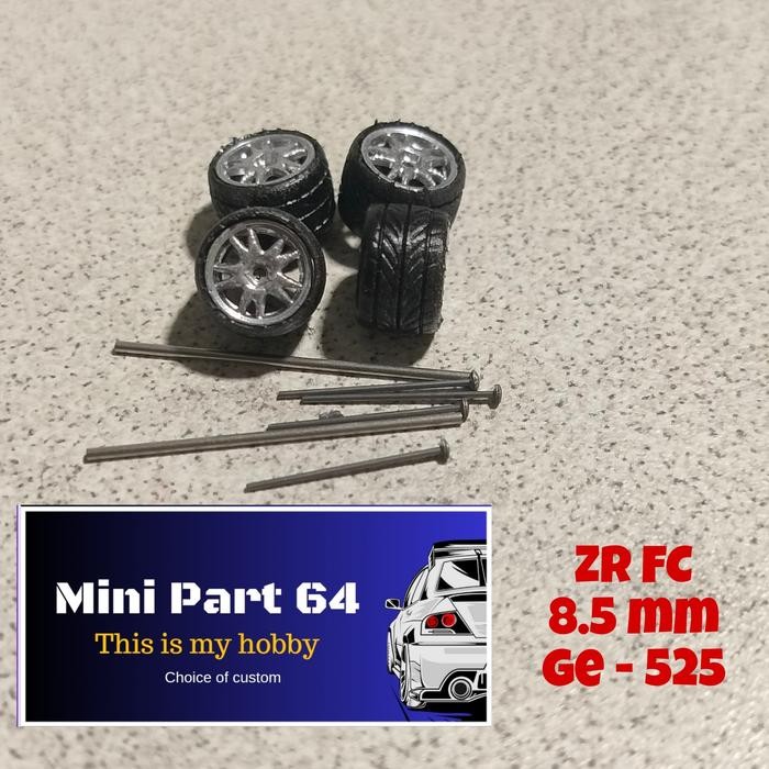 Diorama Diecast Ban 8.5mm GE-525 Miniatur Skala 64