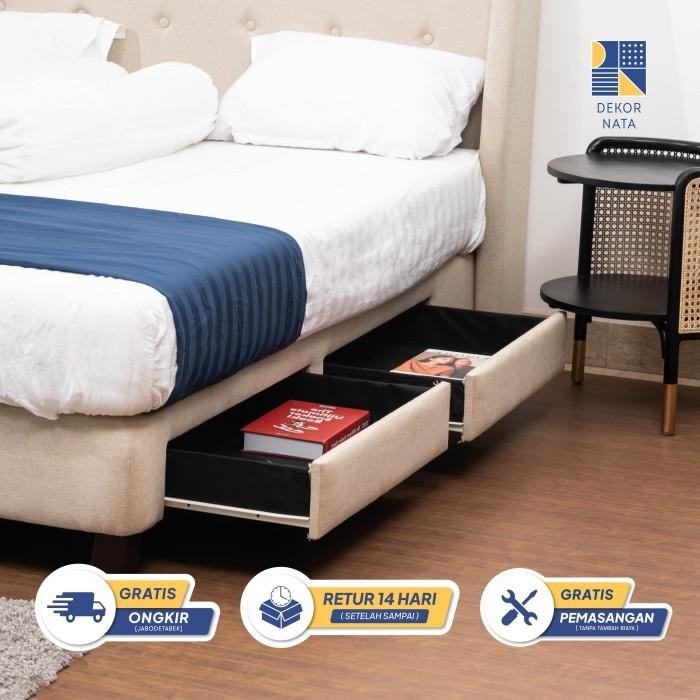 Arianne Divan Laci + Sandaran Tempat Tidur / Dipan Kasur - Dekornata - Custom, 100x200