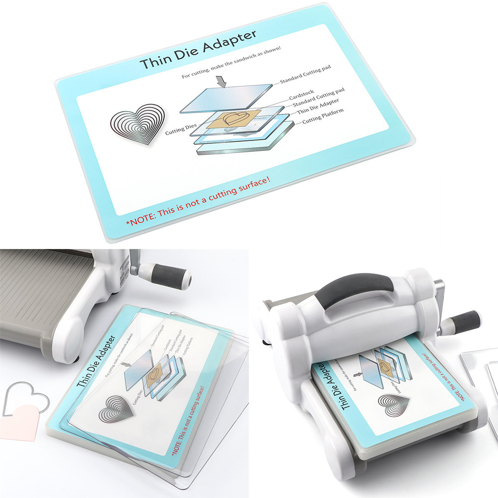 

22.8*15.4cm PC Plastic Thin Die Adapter Standard Adapter Pad Replacement for Die Cutting Machine DIY Scrapbooking Craft Supplies