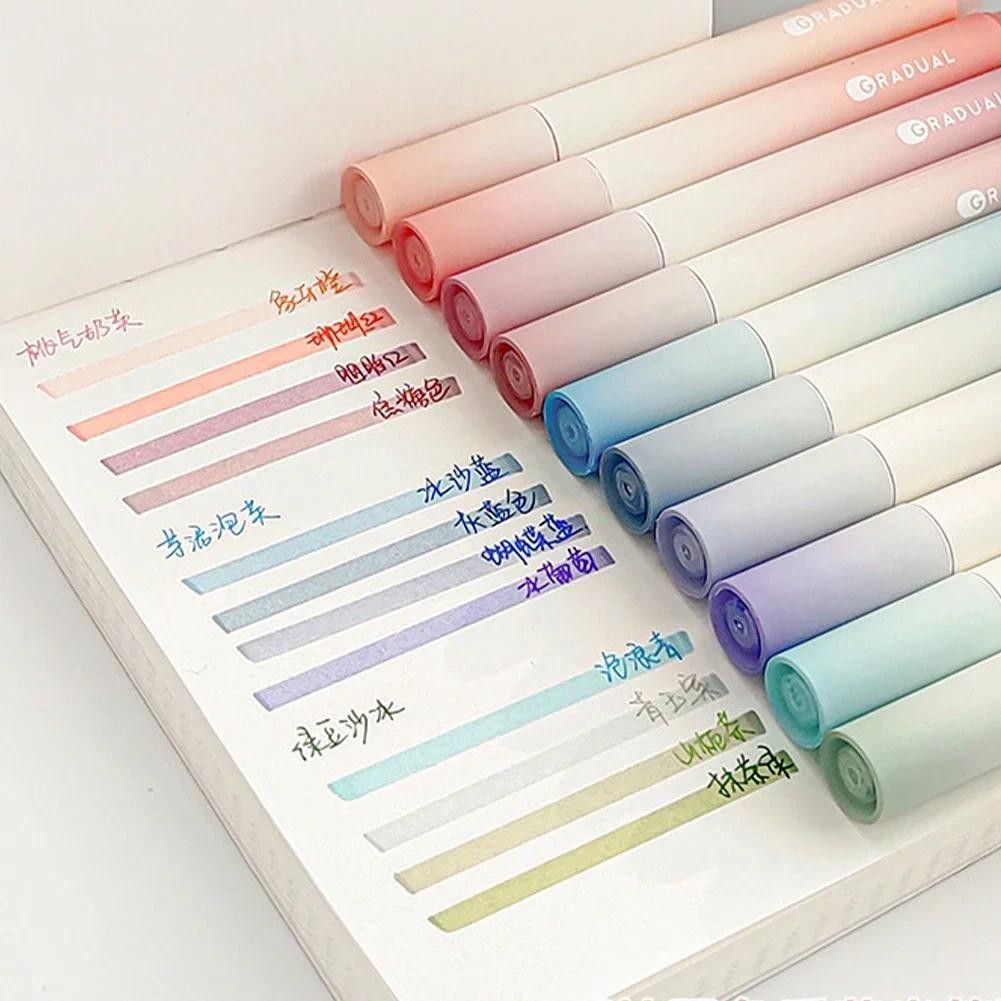 

4pcs/set Gradient Color Gel Pen Set INS Style Good-looking Pens for Writing Student Stationery Supplies Office Accessories