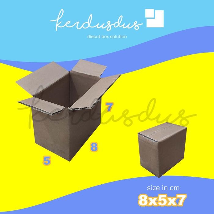 

8x5x7 cm kardus box karton kotak packing packaging POLOS SHEET