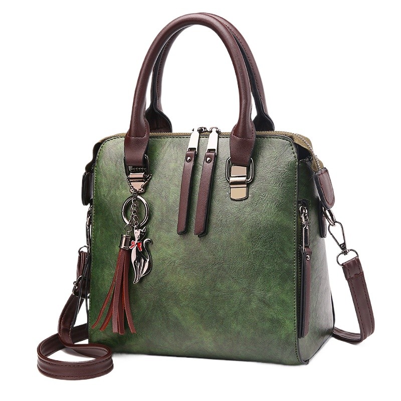 Vintage Ladies PU Leather Satchel HandBags for Women Messenger Bags TotesTassel Designer Crossbody S