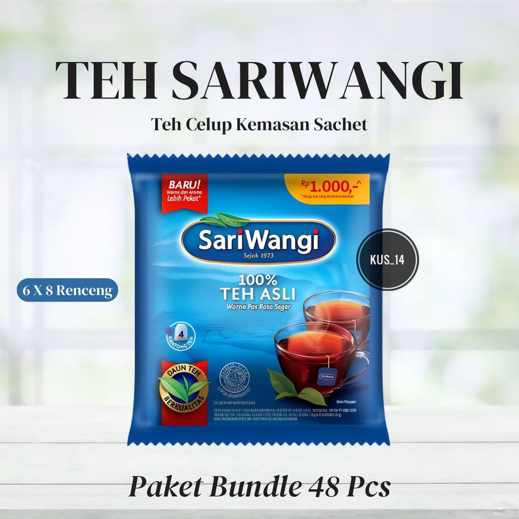 

Teh Celup SARIWANGI Renceng isi 48 Sachet
