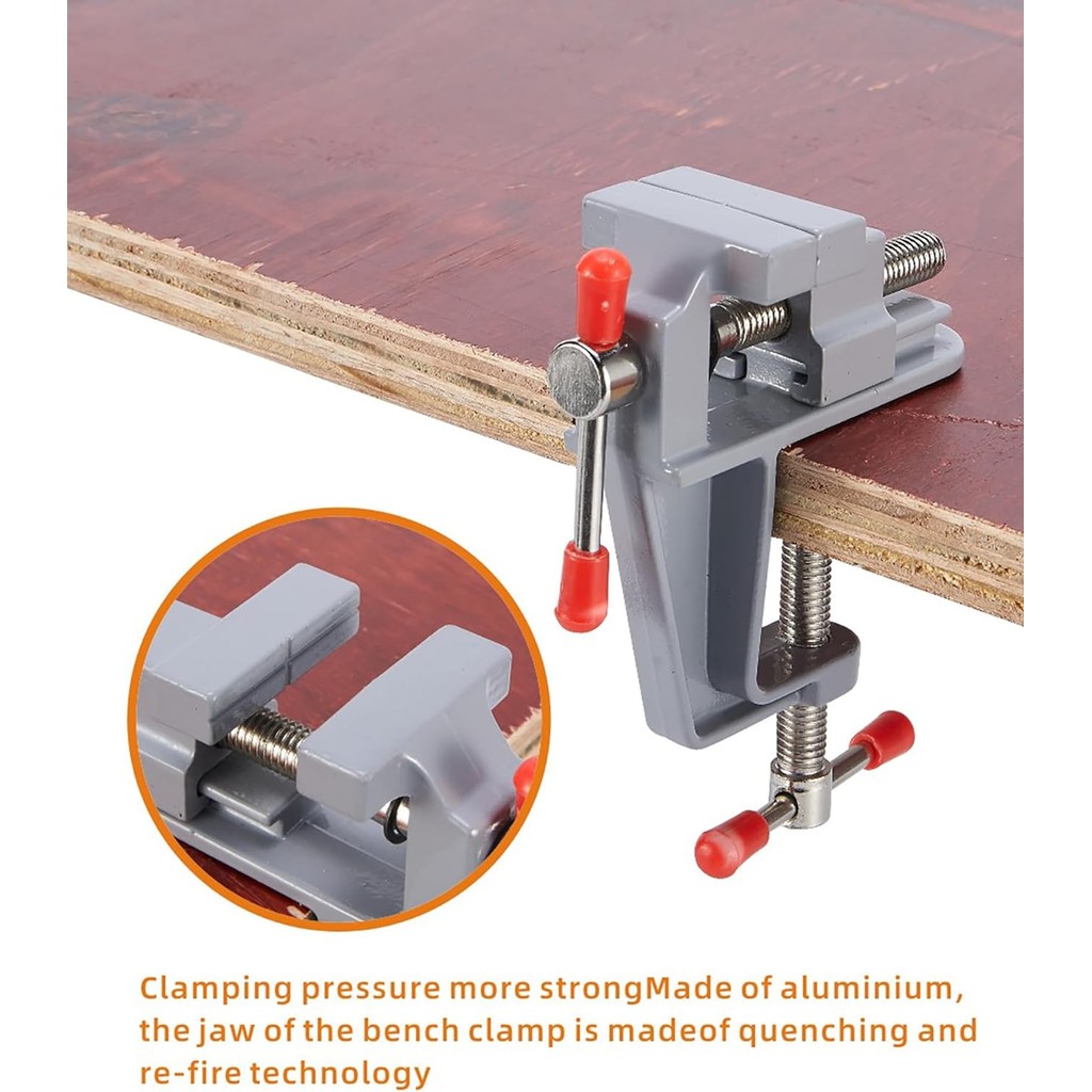 

30mm Mini Vise Aluminum Alloy Durable Multifunctional Small Table Clip Bench Vice Craft Vise DIY Sculpture Craft Carving Tool