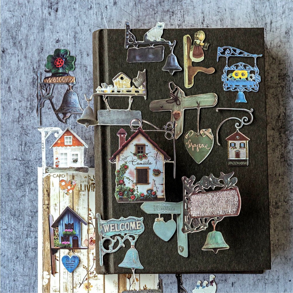 

15sheets Rural Grocery Store Series DIY Stickers Scrapbooking Stick Label Diary Stationery Album Paper Adhesive Journal School