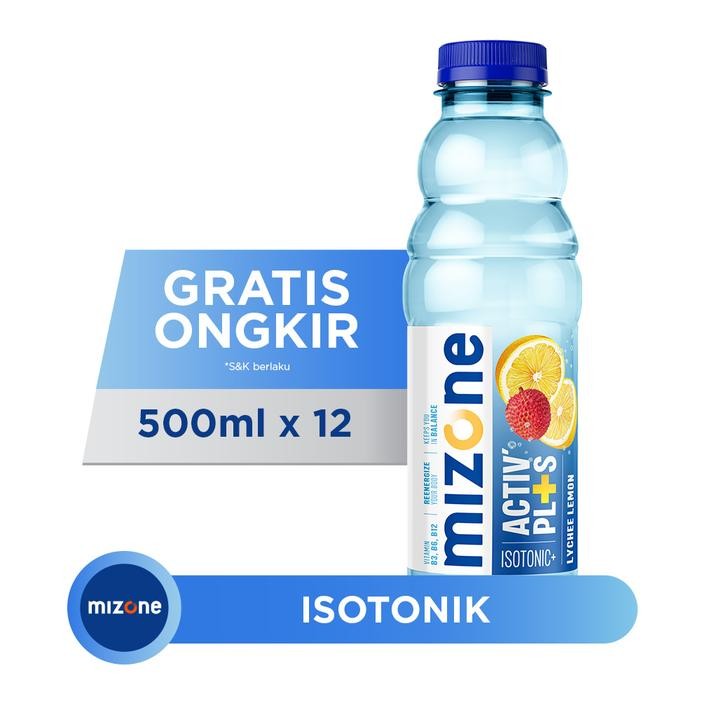 

Mizone Isotonik Activ Lychee Lemon 500ml x 12 botol (1 box)