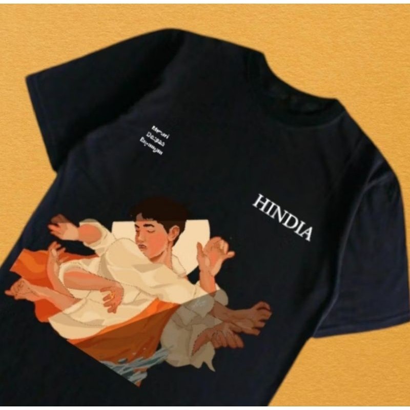 Kaos Hindia MENARI DENGAN BAYANGAN | T-shirt Band Hindia - 24s Bahan tebal