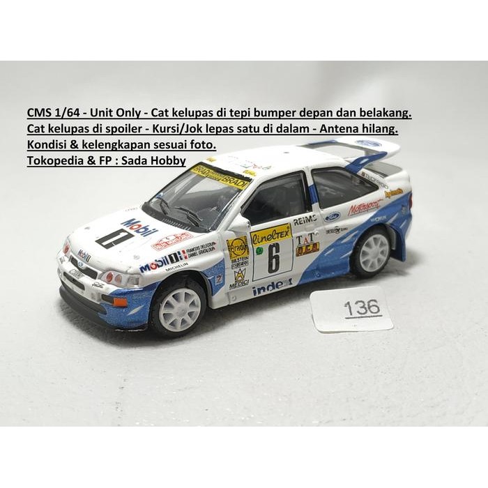 CSM... CMS 1/64 Ford Escort RS Cosworth 1994 Monte Carlo Rally Car Loose Minus