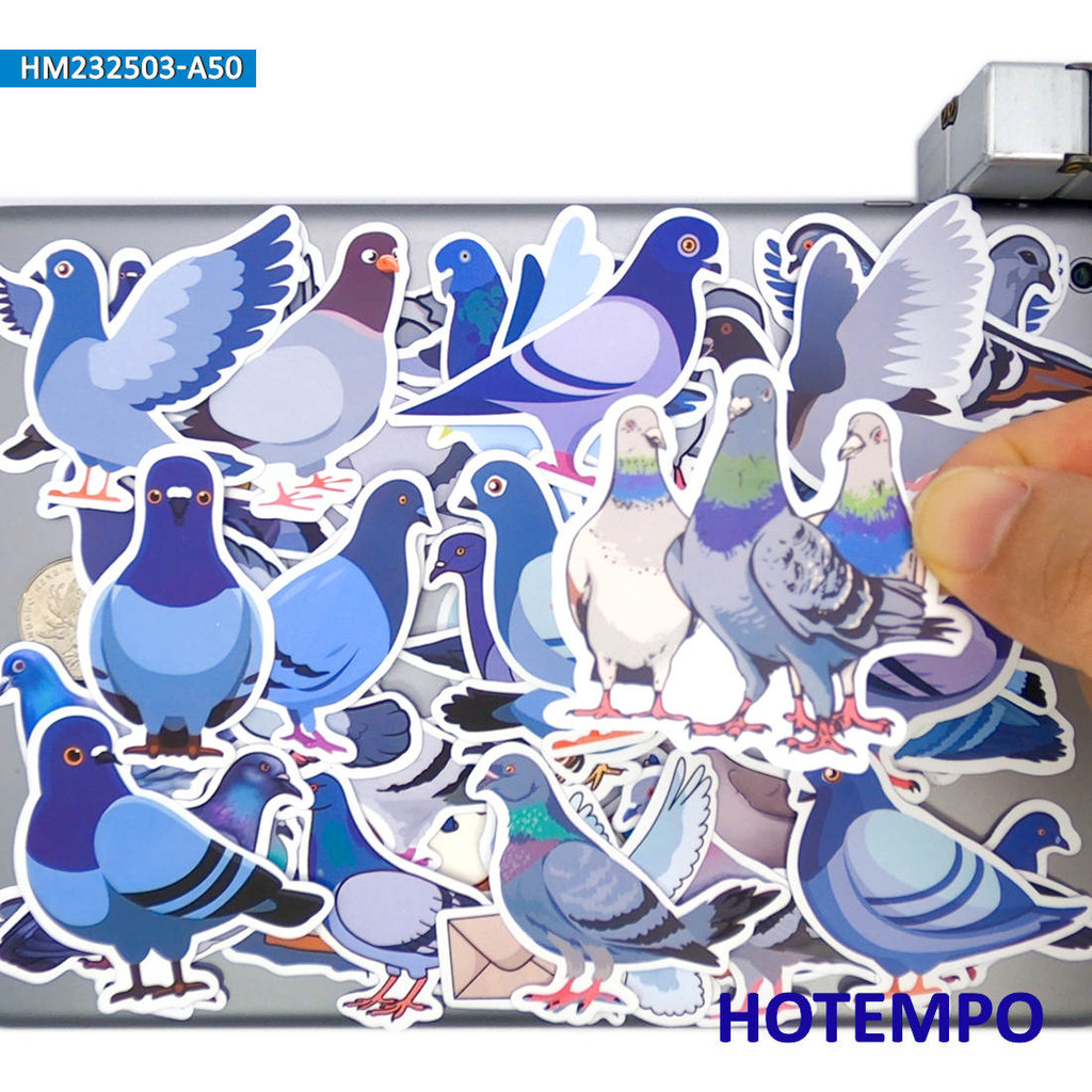 

20/30/50PCS Pigeons Stickers Cute Bird Dove Cartoon Pattern Animal Decals for Kid Scrapbook Journal Luggage Laptop Phone Sticker