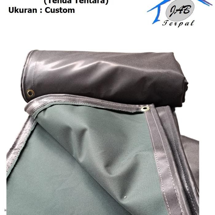 [TERLARIS] Terpal kain CP (bahan jeep/tenda tentara) - Hitam