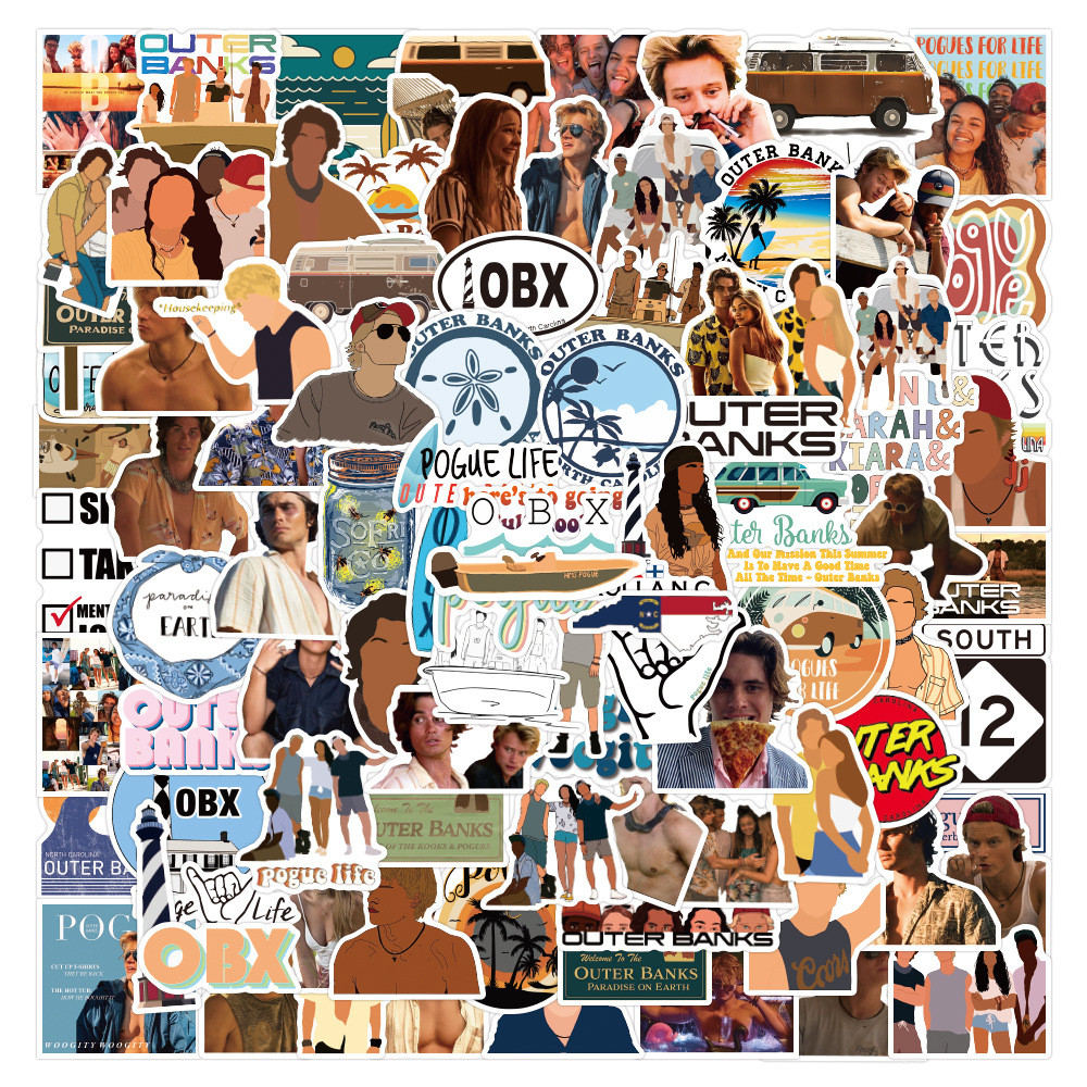 

10/30/50/100PCS Classic TV Series Outer Banks Stickers Skateboard Laptop Motorcycle Phone Suitcase Waterproof Sticker Kids Toys
