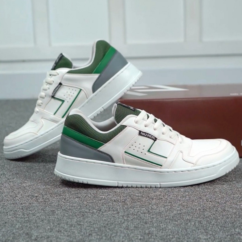 NAZREAL FENDI WHITE Sepatu Sneakers Casual Pria