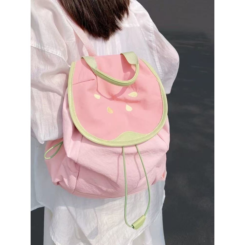 Y2.Morgan Ransel Mini Warna Kontras Dopamin Musim Panas Baru Untuk Mahasiswa Perempuan  Tas Sekolah 