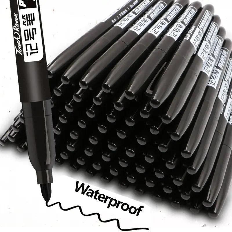 

Permanent Marker Pen Drawing Markers Black Blue Red Waterproof Ink Sketch Pens Stationery Art School Supplies For Glass Metal