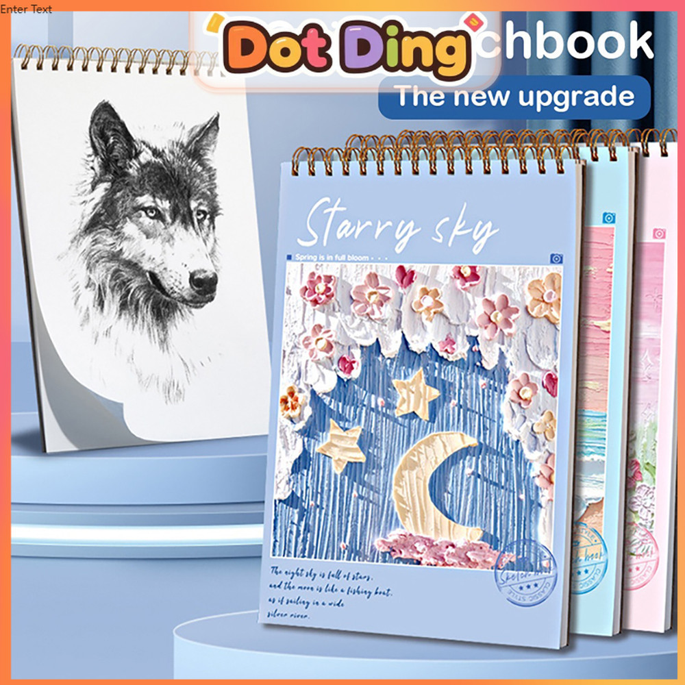 

[DOTDING] Sketchbook Aesthetic A4 60 Lembar- Jilid Spiral Kuat & Kertas Halus untuk Ilustrasi K004