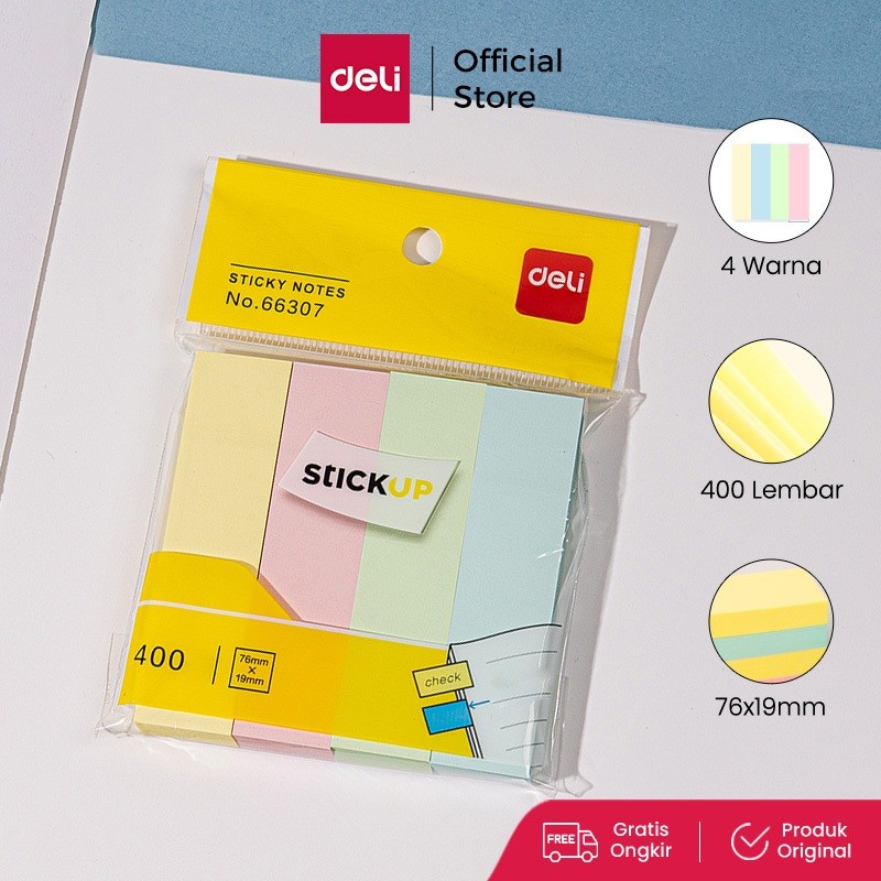 

Deli Index Tab / Penanda / Pembatas Halaman Warna Pastel 100 Lembar 66307