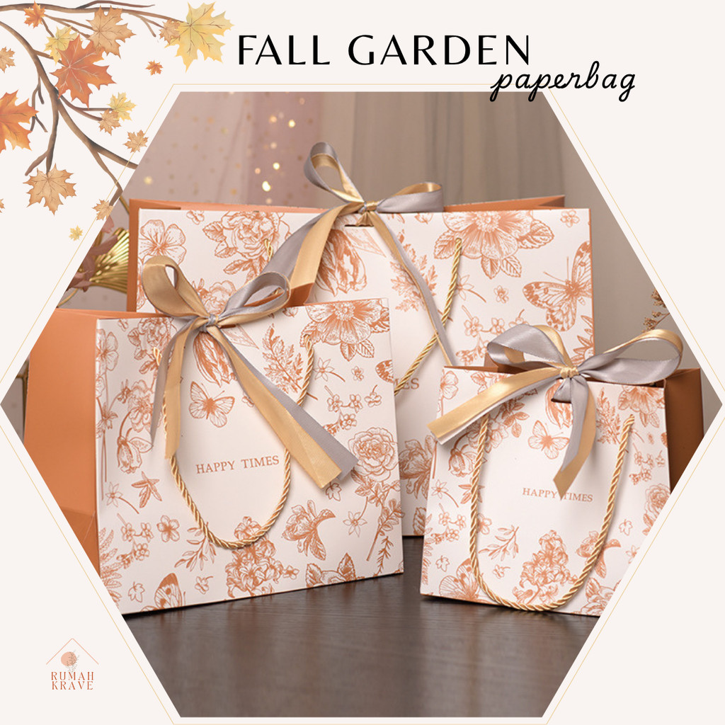 

RUMAH KRAVE - Paperbag Fall Garden Kantong Hadiah Motif Bunga Elegan